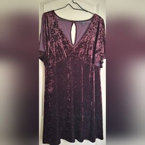 American Eagle Dress Women’s Purple Plum Velvet Whimsigoth Vamp Formal Fairygoth